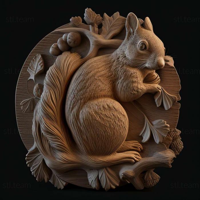 3D model squirrel (STL)